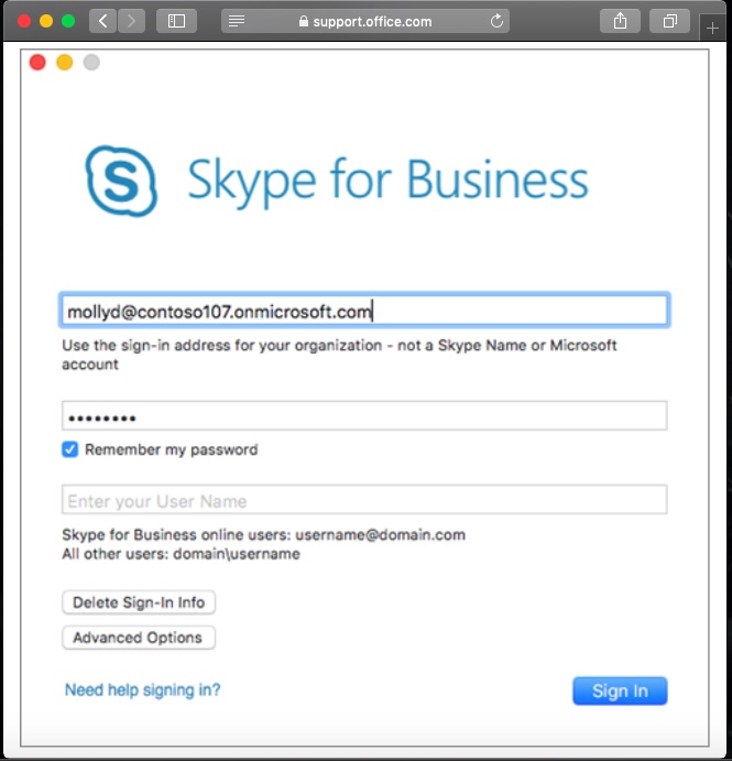 use skype buisness on mac for free